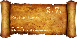 Rettig Timon névjegykártya